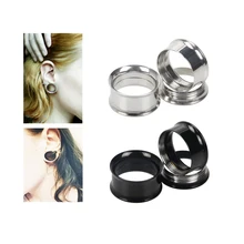 Ухо для пирсинга, из хирургической стали 1 пара панк телесных ушных носилок пробки и тоннели Калибровочные спиральные двойные расклешенные расширители ювелирные изделия для тела