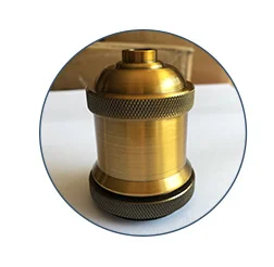 Gold patina Классический ретро держатель лампы edison розетка E27 лампа база жемчуг черная люстра аксессуары E27 держатель лампы - Цвет: Gold patina