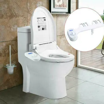 

Non-Electric Mechanical 15/16 3/8 1/2 ToiletSeat Attachment Bathroom Water Spray Bidet Double-nozzle Freshwater Spray ToiletSeat