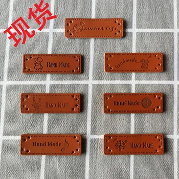 

Foreign trade supply shoes clothing bags PU leather standard spot jeans clothing label trademark wholesale factory direct sales