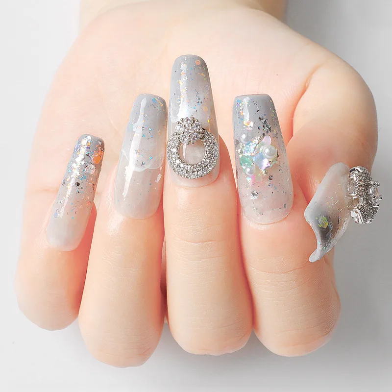 

Цветок Сердце ветряная мельница дизайн ногтей украшение дизайнерские кудрявые камни для ногтей Настоящее золото серебро Циркон бриллиантовое кольцо полный Циркон Кристалл