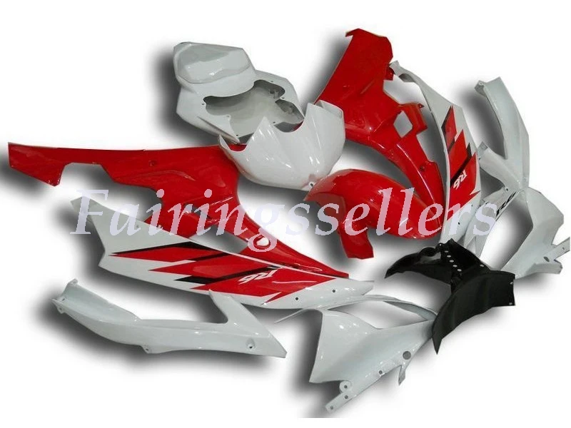 Red and White Новые ABS Пластиковые обтекатели подходят для Yamaha Обтекатели YZFR6 2006 2007 обтекатель кузова YZF R6 06 07 пользовательские желтый черный белый - Цвет: Red and White