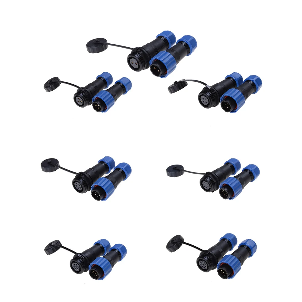 

SP16 Waterproof Connector Male Plug & Female Sockets 2/3/4/5/ Pin Panel Mount Wire Cable Connector Docking Aviation