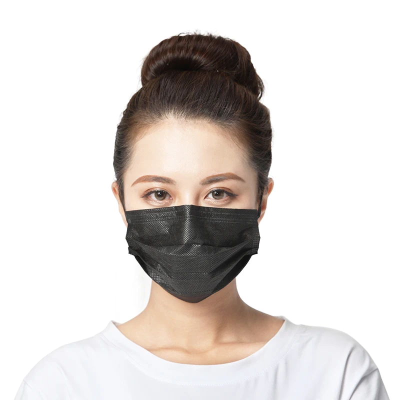 

100 PCS Ship Within 24h Dropshipping Personal Disposable BLACK Face Mask Mouth Cover One-time mask