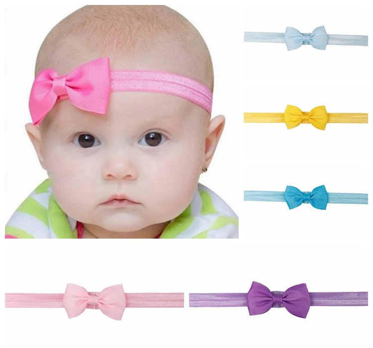 

10pcs/set Lovely Bow Tie Headband DIY Handmade Grosgrain Ribbon Elastic Hairband Baby Kids Hair Accessories Christmas Gifts
