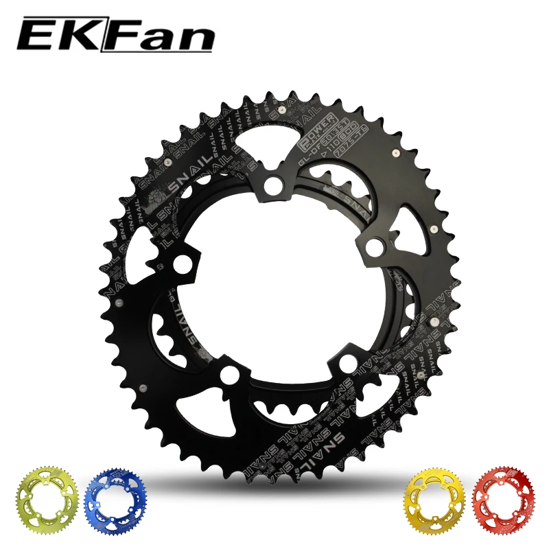 Cena Ślimak 700C droga Bicylcle 110BCD 50 35T owalny zestaw koła łańcuchowego rower 7075 T6 stop Ultralight elipsy wspinaczka płyta zasilająca