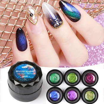 

New 8ml Magnetic Galaxy Cat Eye UV Gel Nail Polish Laser Romantic Shining Colorful Soak Off Varnish to Build Nail Art Color Coat