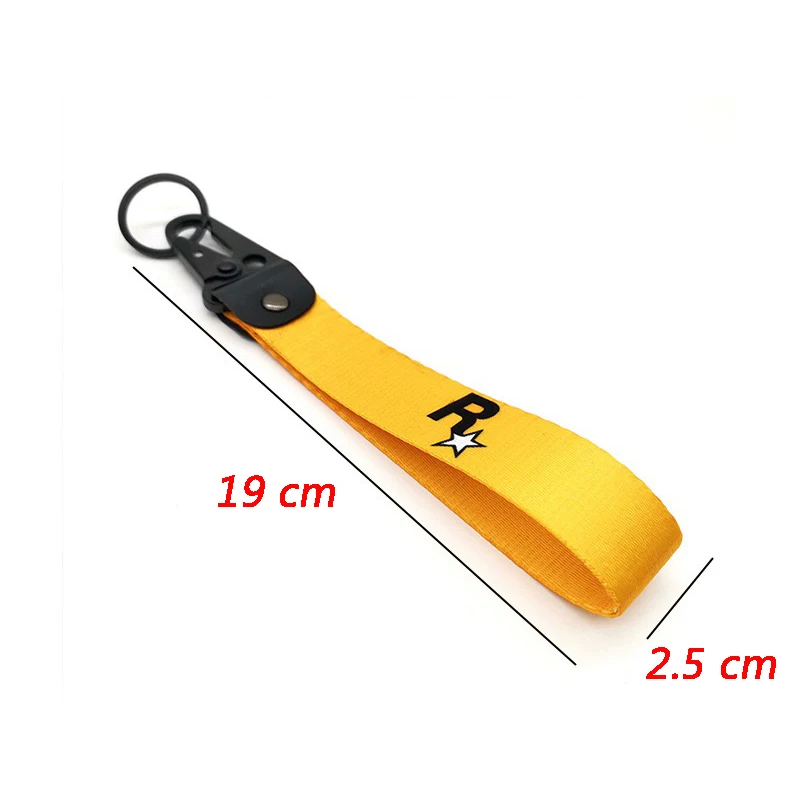 Motorcycle Keychain Nylon Key Strap Embroidery For Rockstar Game GTA 5 Fans