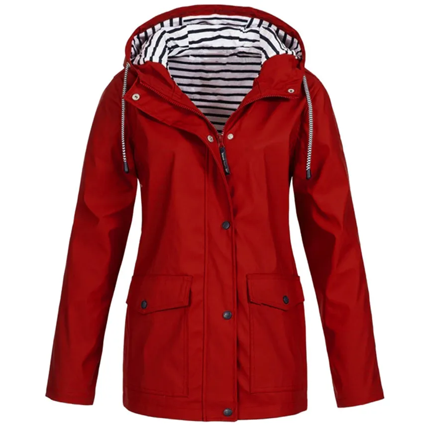 

Windbreaker coats Women Bandge Solid Turn-down Collar Long Coat Thicker Outwear Open Front Jacket Oversize Zipper Jacket