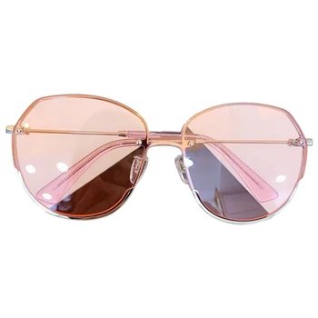 

2020 Fashion Oval Sunglasses Women Colorful Trend Mirror Sun Glasses Female UV400 Pink Glasses Oculos De Sol Feminino