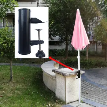 

Parasol Holder for Square Balcony Railing Patio Umbrella Support Stand Bracket Clip Outdoor Table Fixed Clip Umbrella Stand