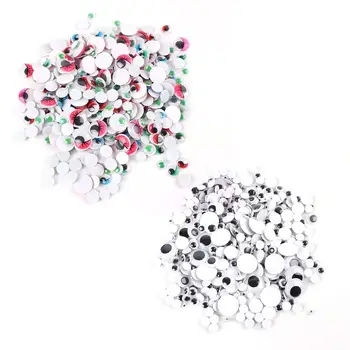 

3D Self-Adhesive Moving Eyes Plastic Wiggling Eyes DIY Children's Doll Animal Eyes Accessories DIY Toy Wiggle Multi Color Eyes
