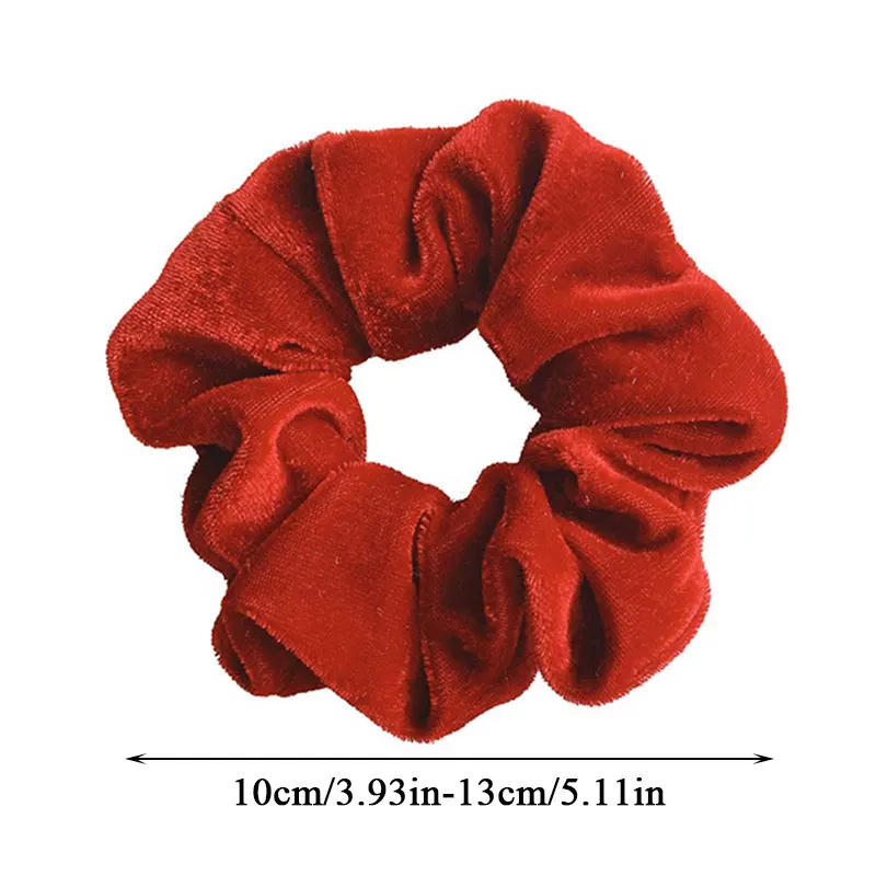 Winter Shiny Velvet Scrunchies Candy Color Soft Girls Hair Rope Hair Accessories Rubber Band Elastic Hair Bands Ponytail Holder mini hair clips