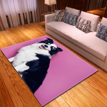 

3D Printed Pet Dog Play Mat Decor Kids Room Decor Bedside Rug Sofa Area Rug Flannel Soft Rugs Carpets for Home Living Room