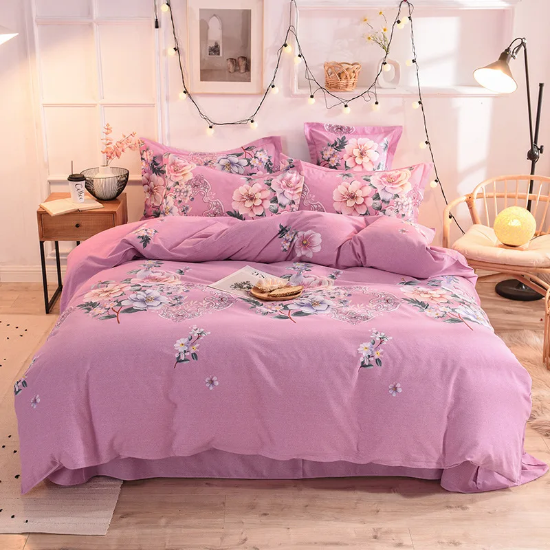 100% хлопок пододеяльник простыня жаккард печатная наволочка Королевский