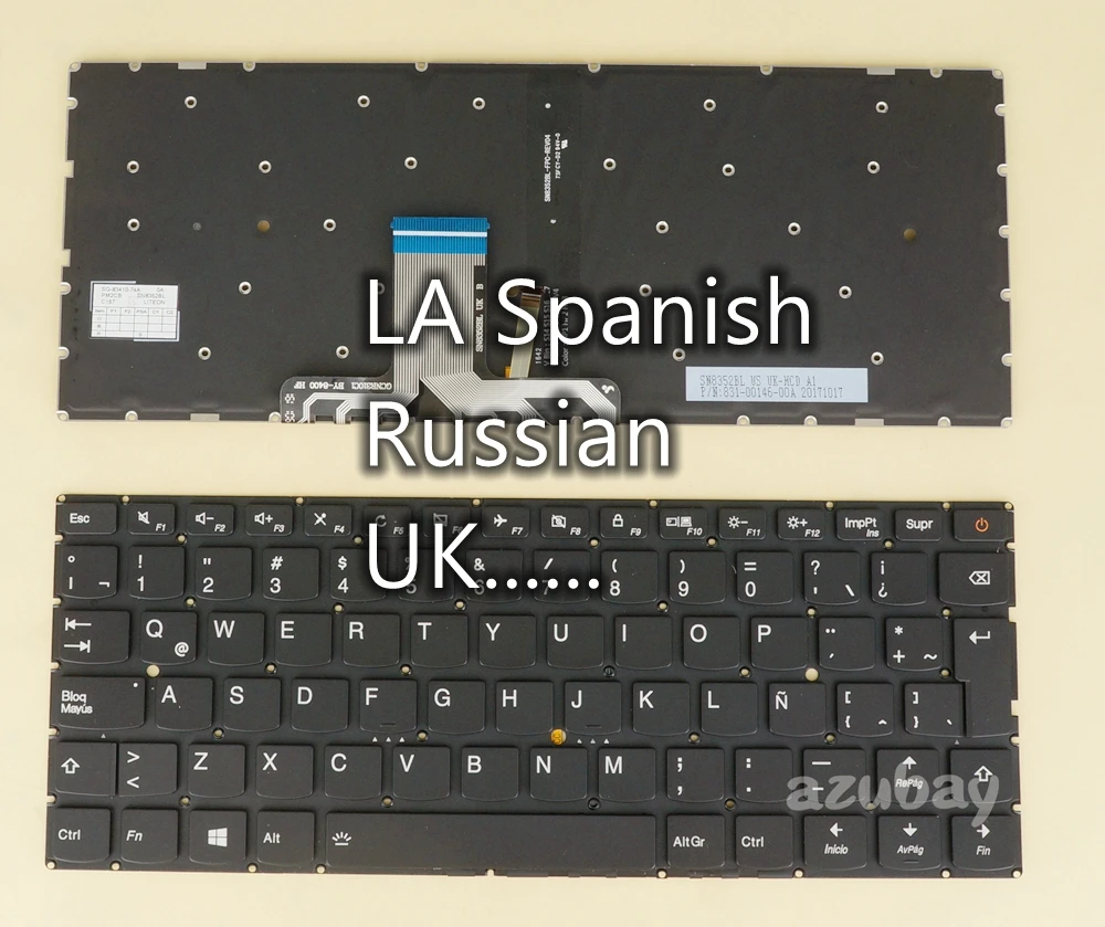 LA Spanish Russian UK Keyboard For Lenovo Ideapad 710s plus-13isk