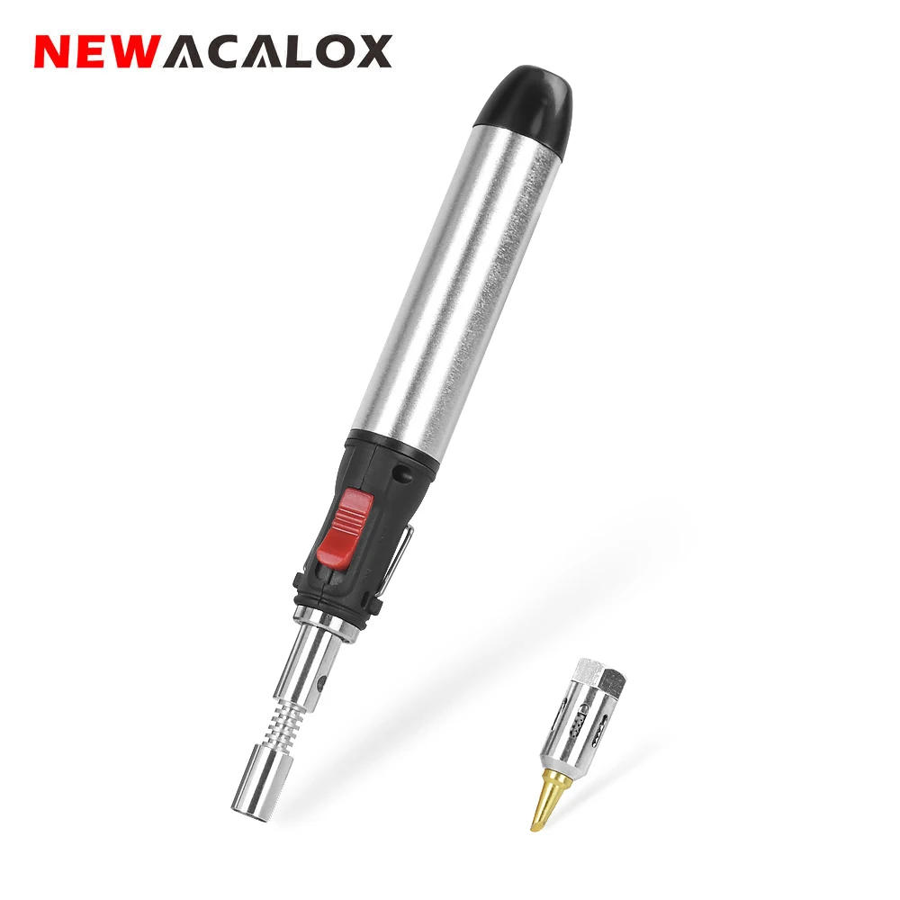 NEWACALOX Газовый паяльник беспроводной сварочный фонарь набор 12 мл паяльная ручка