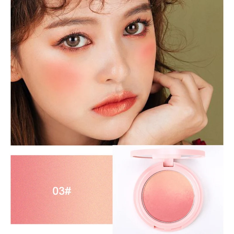2-color Blusher градиентная палитра для румяны розовый персик оранжевая Серия щеки румяна макияж лица красота Косметика