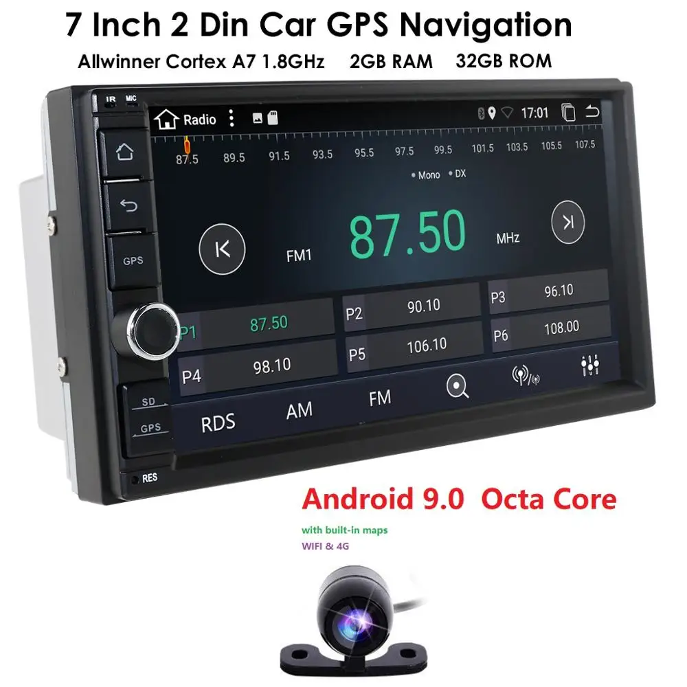 Clearance 7 INCH Android 9.0 GPS Navigation Autoradio Multimedia DVD Player Bluetooth WIFI MirrorLink OBD2 Universal 2Din Car Radio 32G EQ 0 Clearance 7 INCH Android 9.0 GPS Navigation Autoradio Multimedia DVD Player Bluetooth WIFI MirrorLink OBD2 Universal 2Din Car Radio 32G EQ 0