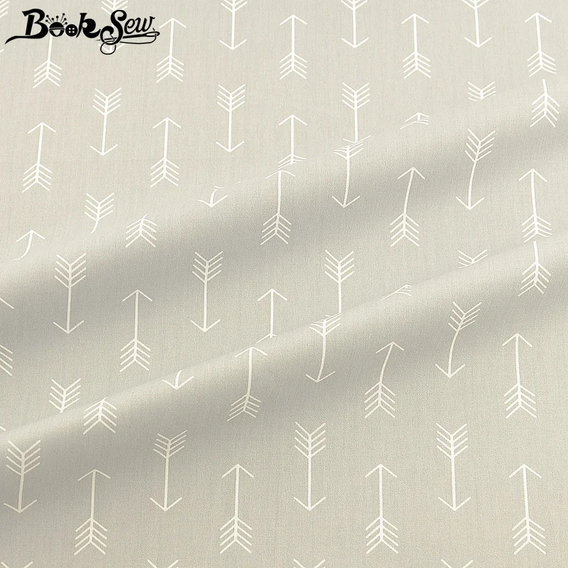 Booksew серый саржевый материал для шитья 100% хлопчатобумажная ткань с принтом Тип