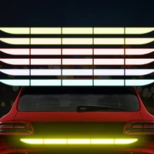 Автомобильные задние бамперы светоотражающие наклейки Предупреждение светоотражающая лента для автомобиля Наклейка украшение царапины модификация сделана с 3M