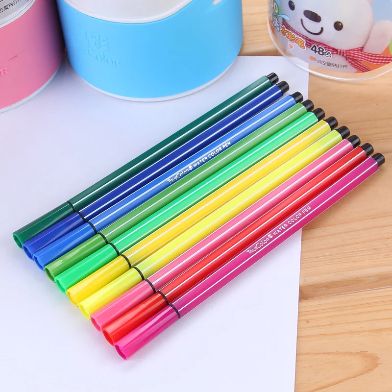 Набор акварельных ручек True color S2600 48 цветов моющаяся для начинающих кисть ручного