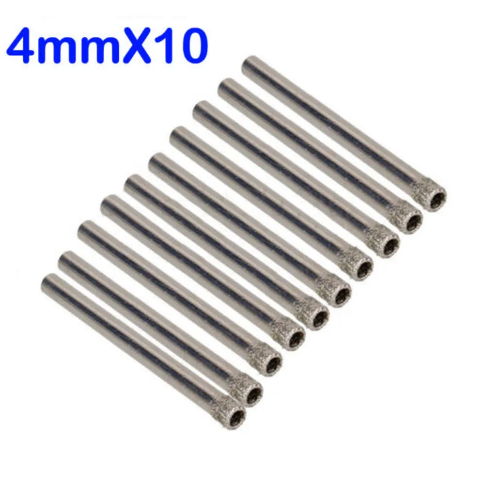 10 Pc 4mm Diamond Coated Drill Bits Set Hole Saw Cutter Tool Glass Granite Tile High Quality And Durable|Tool Parts| - AliExpress