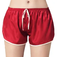 Красные и черные модные атласные пижамы Нижнее белье пижамы Короткие удобные сексуальные мягкие шорты для женщин девочек 30DE11