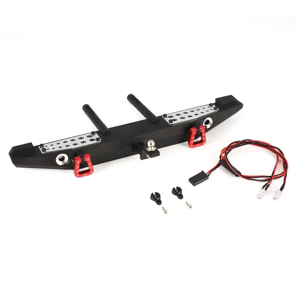 

Metal Front Bumper + LED Light RC Car Parts Accessories for 1/10 Scale Axial 4WD SCX10 Traxxas TRX-4 D90 RC Rock Crawler