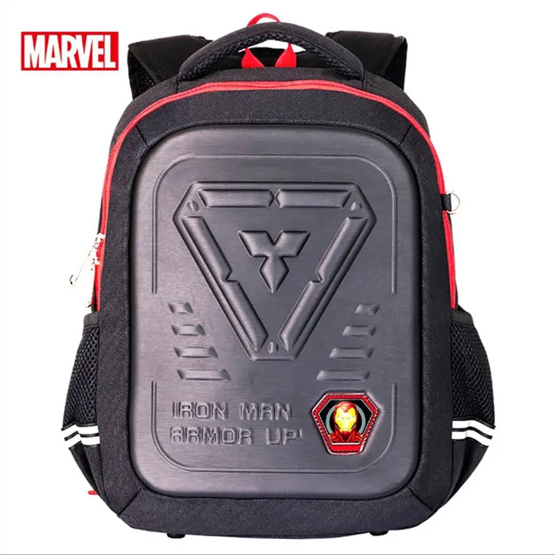 Disney  School Bags For Boys Captain America Spider Man Iron Man Primary Student Shoulder Backpack Large Capacity Mochilar