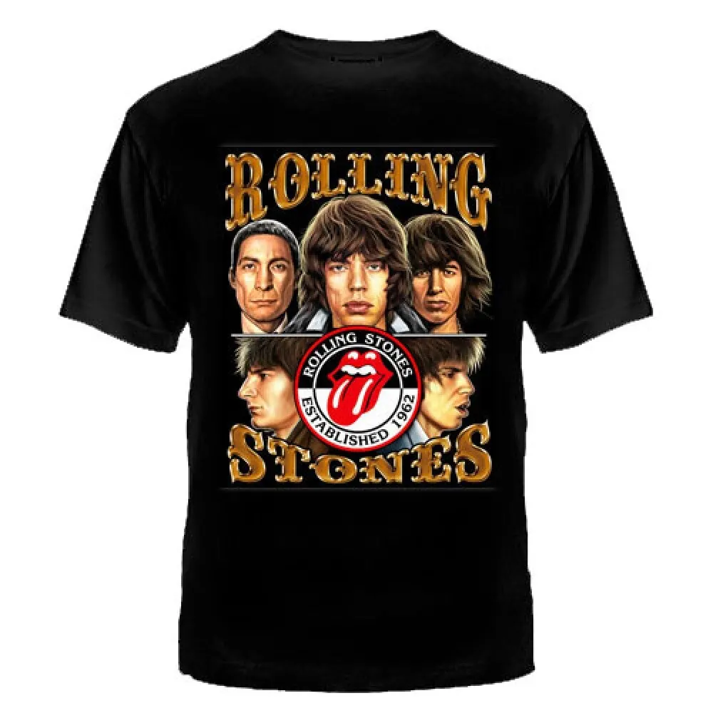 ФУТБОЛКА &quotROLLING STONES&quot серия = вечная музыка шелкография качество мужская