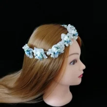 Превосходные 3D цветочные свадебные диадемы повязки на голову Hairwear Горячая гирлянда парикмахерские ювелирные аксессуары, Off White корейские свадебные расчески