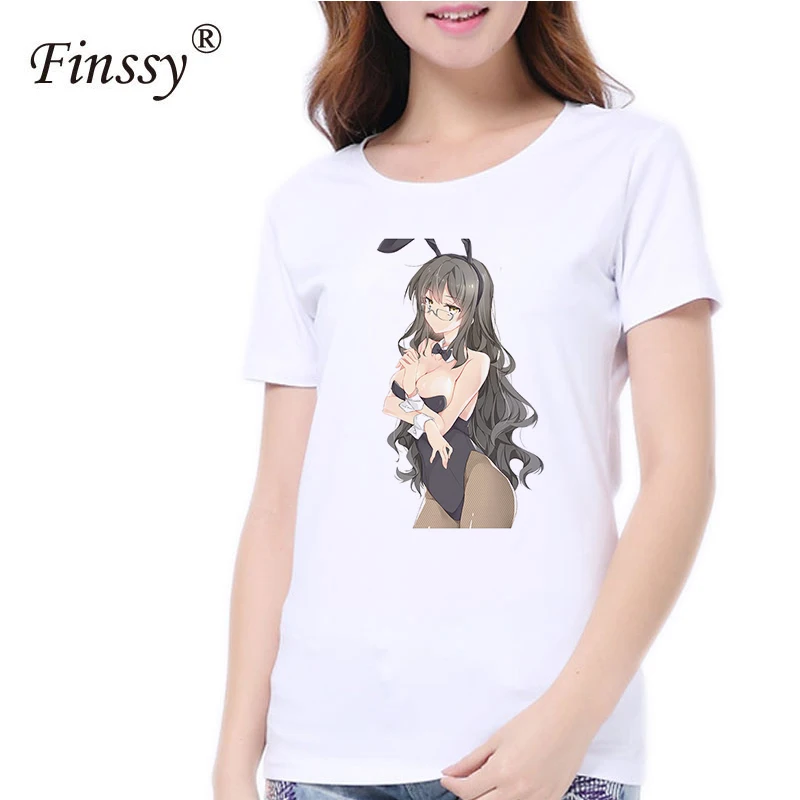 Аниме Seishun Buta Yarou wa Bunny Girl Senpai no Yume wo Minai Косплей Футболка Mai Sakurajima футболки, топы S M L XL XXL Размер