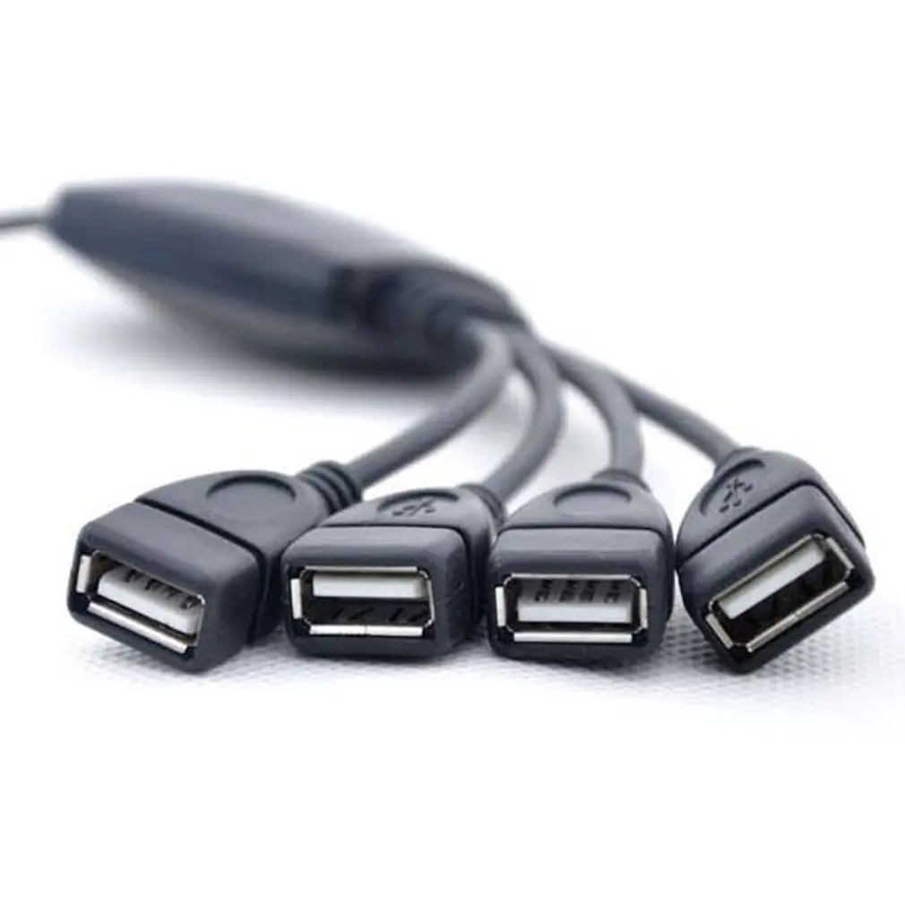 USB 2,0 4-Порты и разъёмы концентратор кабель сплитер разъем адаптера хаб расширения/сплиттер адаптер для портативных ПК компьютер