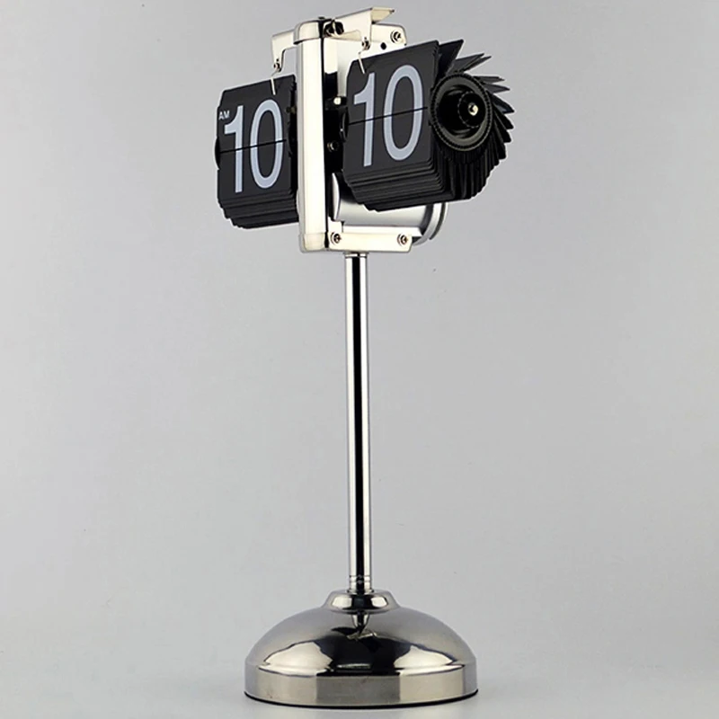 Retro Auto Flip Clock Vintage Page Digital Table Clock Flip Flap Down