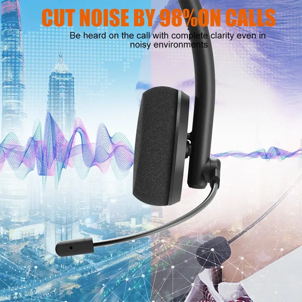 

Lightweight Brand New Headset with Mic Stereo Headphone Earphone Wired Adjustable PC Customer Service Video Conference