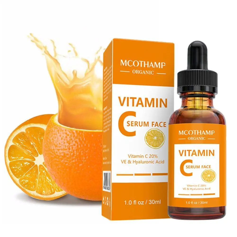 

30ml Vitamin C Essence Hyaluronic Acid Whitening Natural Care Face Soothing Repair Face Skin Essence Serum Firm R3K1