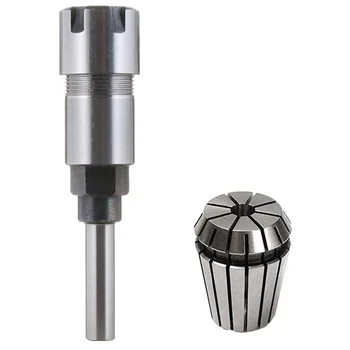 

1/4 Inch Shank ER16 Router Collet Extension Rod Collet Chucks Adapter with 6.5mm Spring Collet for Milling Lathe Tool