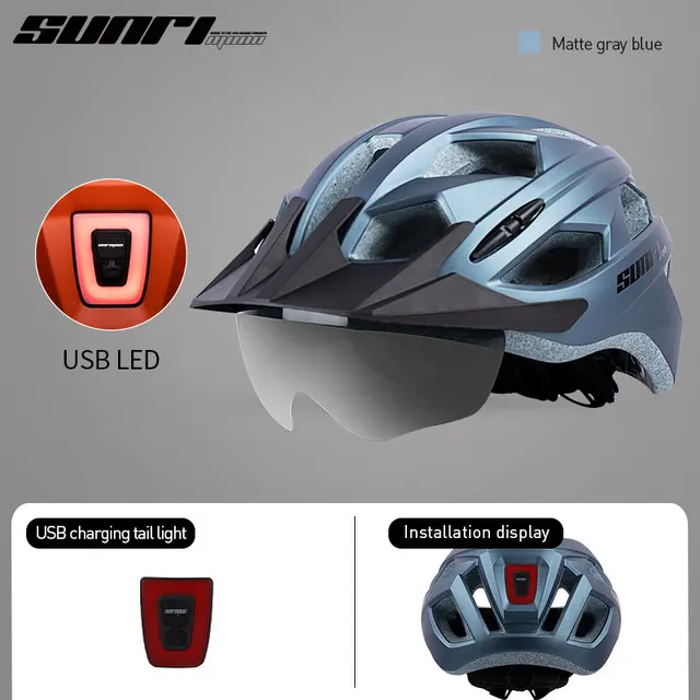 Sunri Concurrentie Mountainbike Helm TS 84 Ultralight Outdoor Riding  Apparatuur Afneembare Rand Bril Met Achterlicht Helm|Bicycle Helmet| -  AliExpress