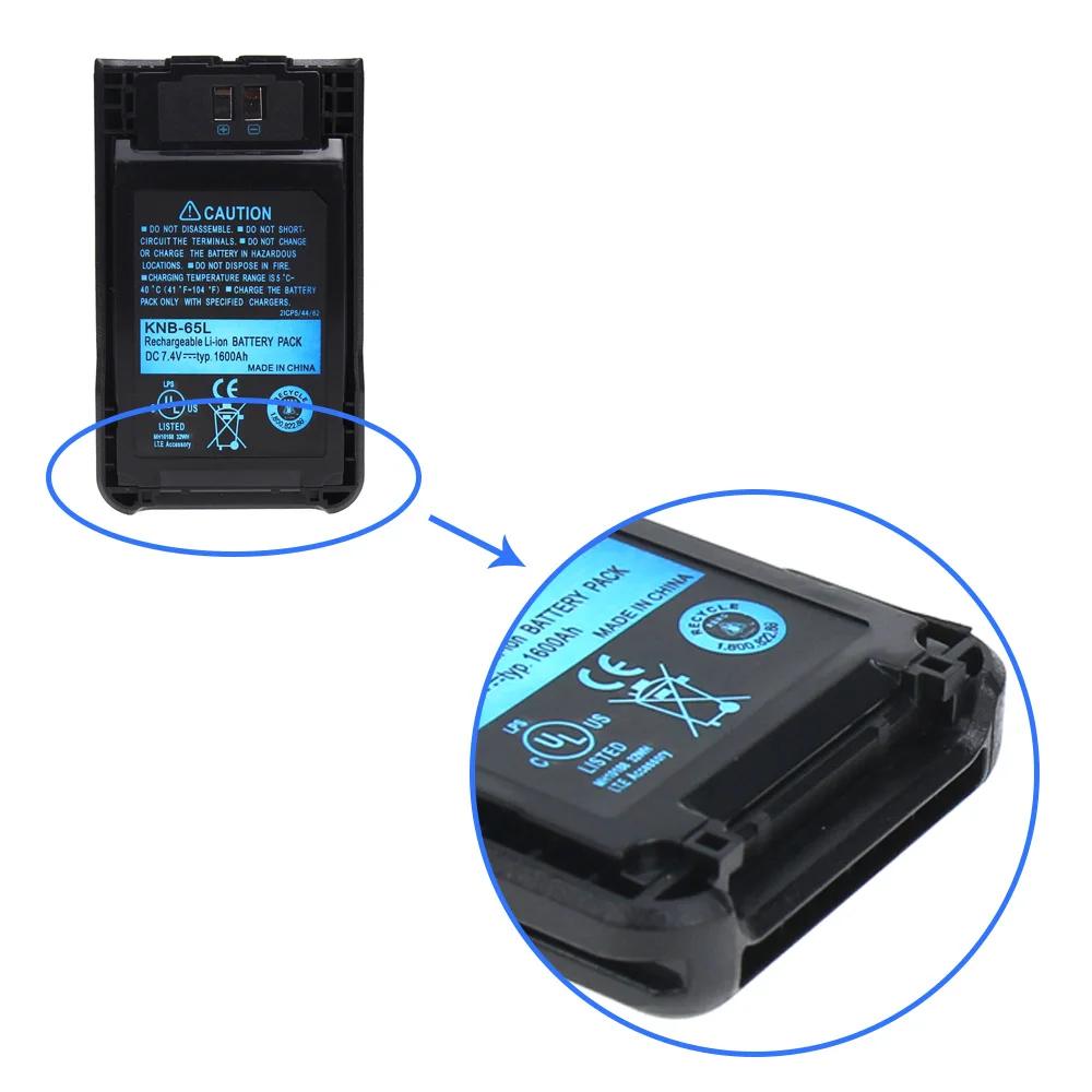 2Pcs Replacement Li ion Battery for Kenwood KNB 63L KNB 65L TK 2000 TK 3000 TK 5