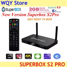 2021 nowa wersja nowy projekt nowa funkcja superbox s2pro 2G + 16GB 6k ultra H.265 smart tv box dla USA kanada łacińska meksyk tv box