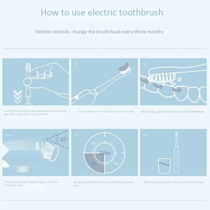 Electric Toothbrush Powerful Sonic Cleaning - Use 5 Optional Modes Whitening Toothbrushes for Adults with 3 Brush Heads Electric Toothbrush Powerful Sonic Cleaning - Use 5 Optional Modes Whitening Toothbrushes for Adults with 3 Brush Heads