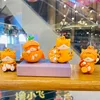 New Cartoon Orange Cat Keychain Cute Good Luck Bag Car Metal Keyring Soft PVC Lanyard Girl Boy Lover Gift 3