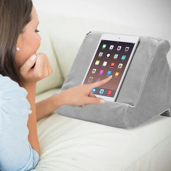 

FONKEN Laptop Tablet Pillow Holder Multi-Angle View Reading Phone Stand Removable Washable Cloth Cover Bed Bracket for iPad Pro