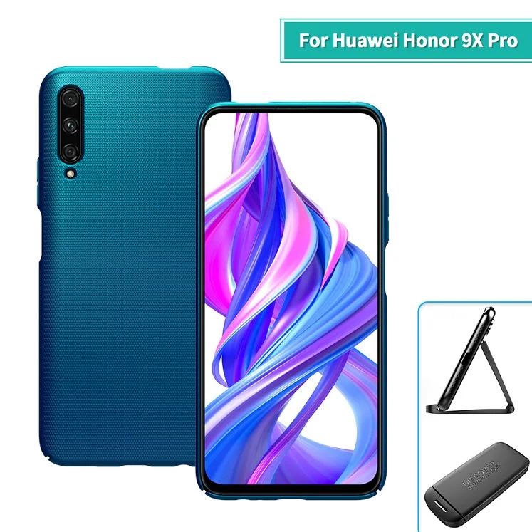 Honor 9X Pro Blue Для huawei honor 9x чехол 6,59 ''NILLKIN матовый PC матовый жесткий задняя крышка Подарочный держатель для телефона huawei honor 9X Pro Чехол - Цвет: Honor 9X Pro Blue