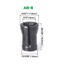 

6/ 6.35/ 8mm Shank Collet Chuck Extension Router Bit Collet Carbon Steel