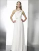 Good Value free shipping european formal dresses chiffon A-line feature one shoulder keyhole detailing beading zipper closure wedding dress 4000472247483