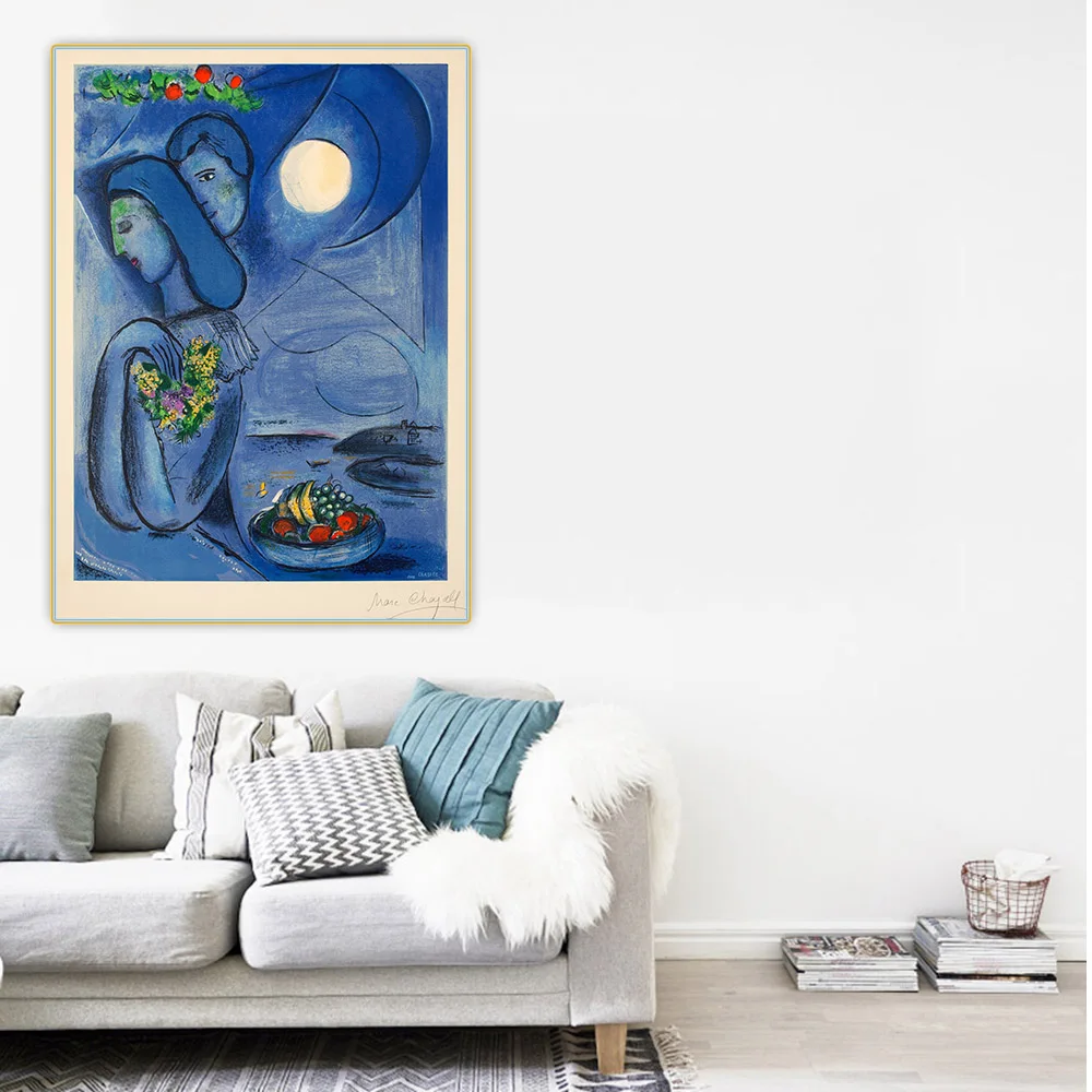 Citon Марк Chagall 》 Saint Jean Cap Ferrat 1952 картина маслом на холсте художественный постер