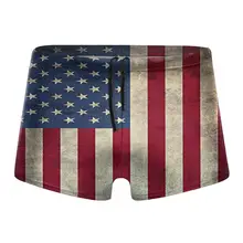 Американский Fl-ag шаблон 3D печать Speedo мужские купальные мужские плавки мужские боксеры купальники сексуальные с низкой талией