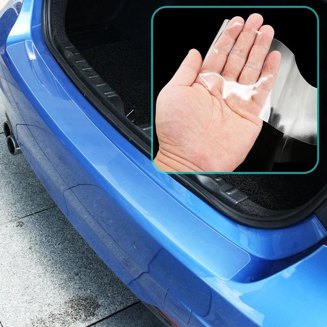 Acheter Autocollant de Protection pour pare-choc arrière de voiture, 1  pièce, bande de caoutchouc pour seuil de coffre, autocollant de Protection  pour coffre arrière